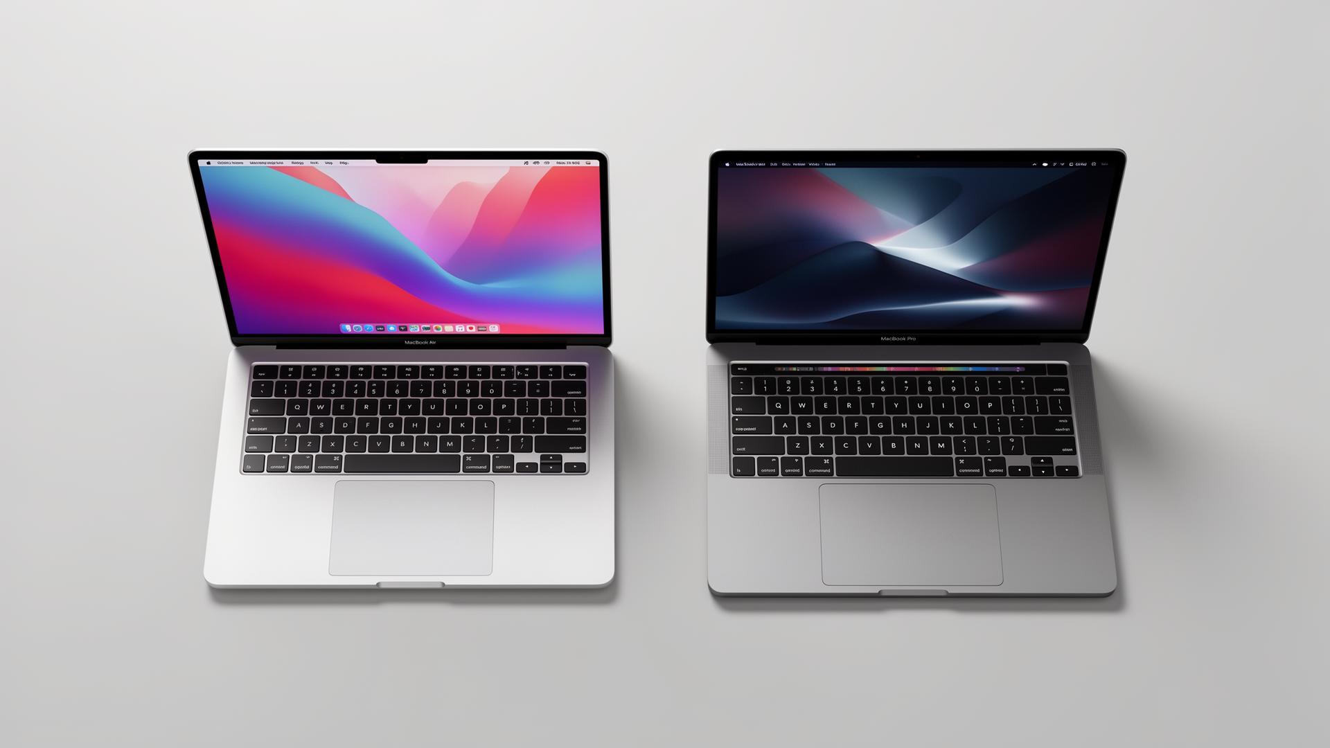 MacBook Air en MacBook Pro naast elkaar — vergelijking voor refurbished MacBook kopen